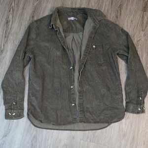 Urban Outfitters Men's Olive Corduroy Shirt Jacket